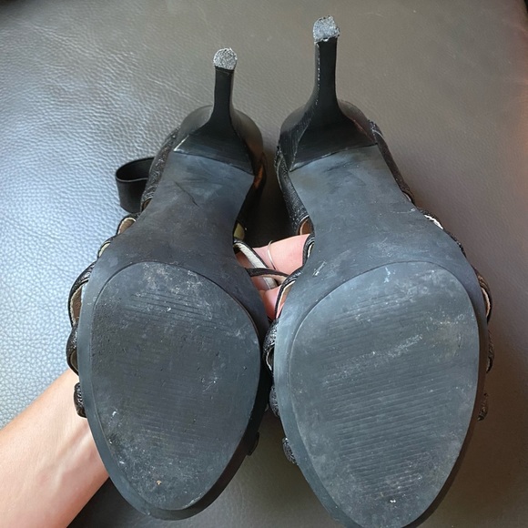 Michael Kors black leather strappy sandals -8&1/2 - Picture 10 of 11